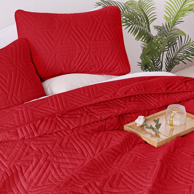 Whale Flotilla Soft Geometric Cal King Quilt Set - Image 4