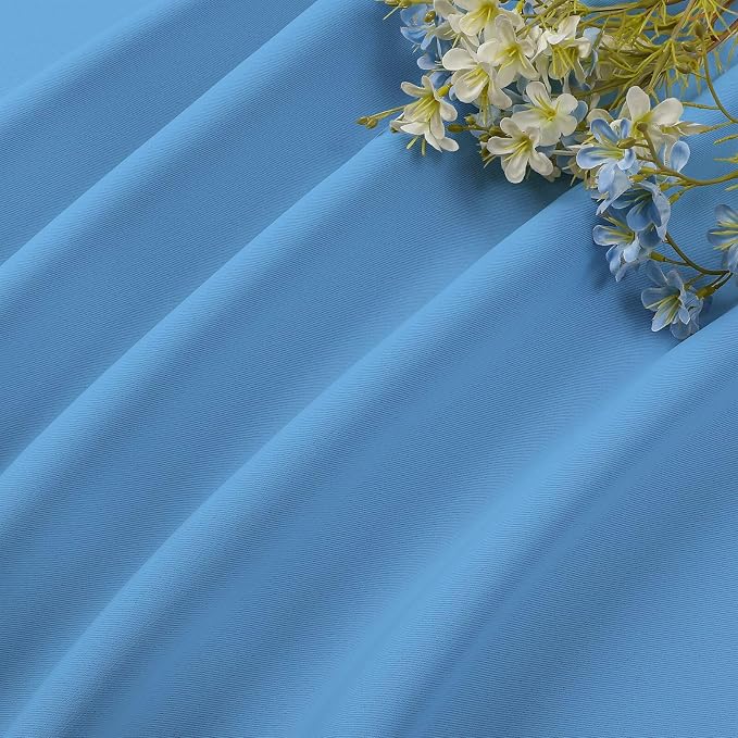 CUCRAF Light Blue Blackout Curtains 96 inch Length 2 Panels Set, Rod Pocket - Image 7