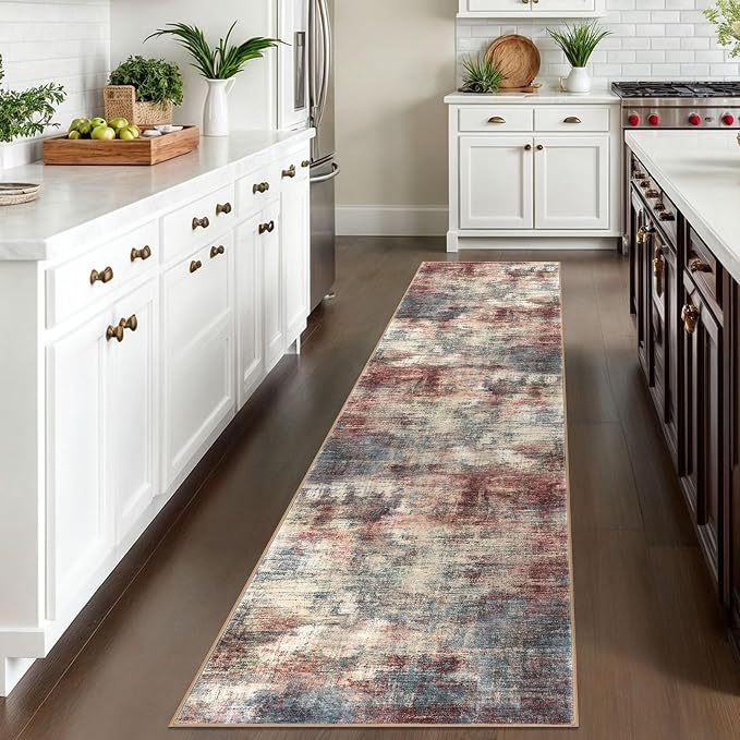 Abstract Runner Rug 2x10 Ft Washable Runners - Image 2