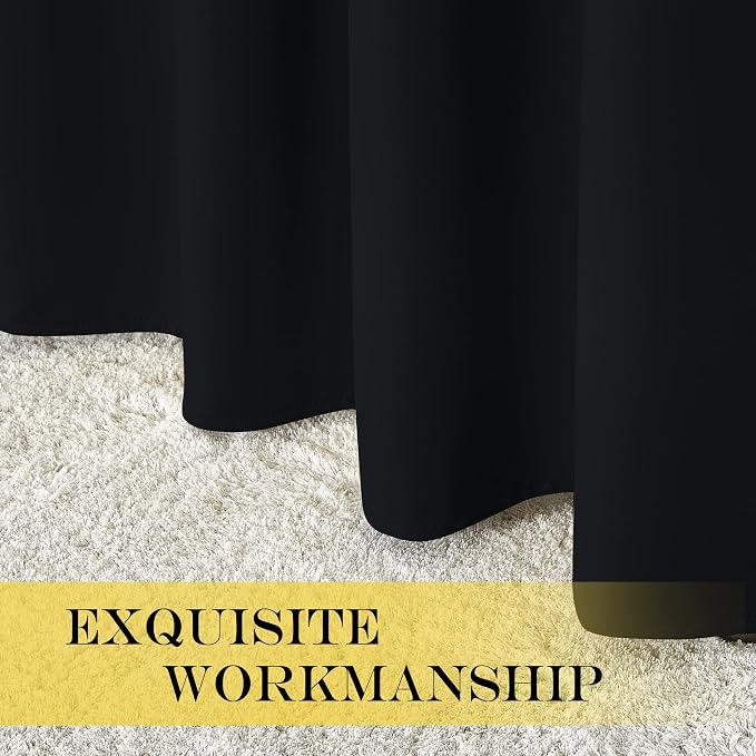 NICETOWN Black Out Curtain for Bedroom 102 inches Long, Grommet Thermal - Image 6
