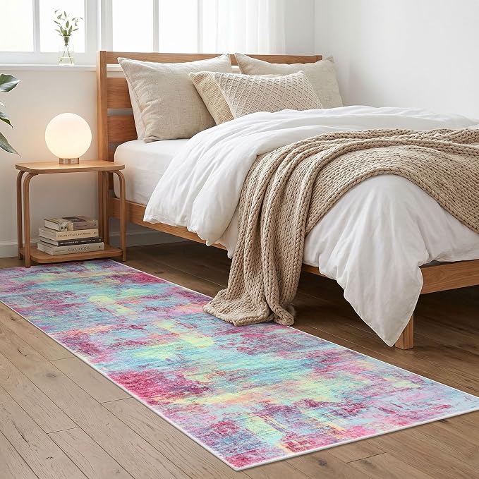 Abstract Runner Rug 2x6 Ft Washable Runners - Image 8