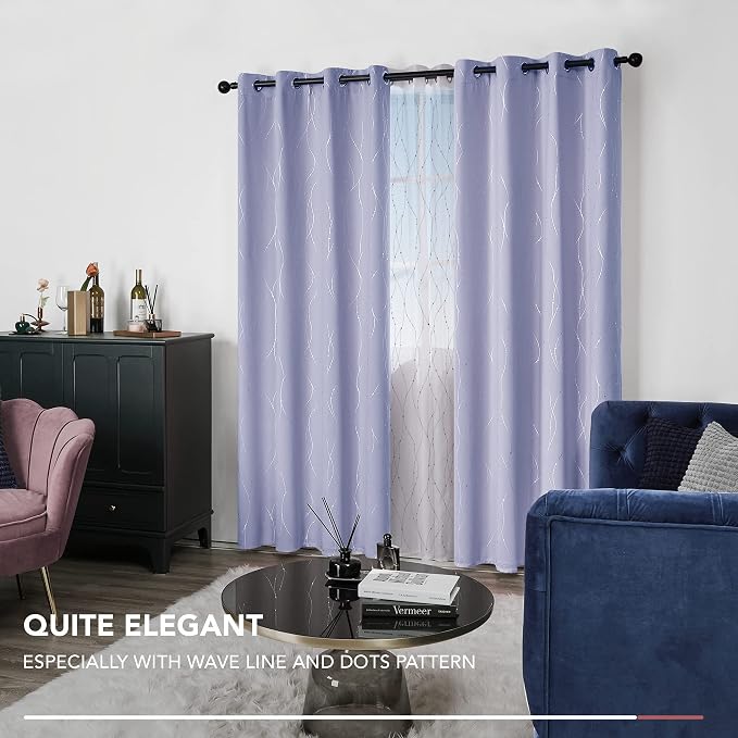 Deconovo Living Room Curtains 45 Inches Long, Thermal Insulated, Room Darkening - Image 5