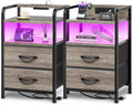Huuger Nightstands Set of 2, Night Stand by Huuger