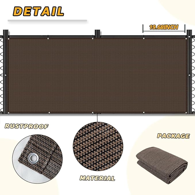 LOVE STORY 3.3' x 19.7' Balcony Privacy Screen Cover - Image 5
