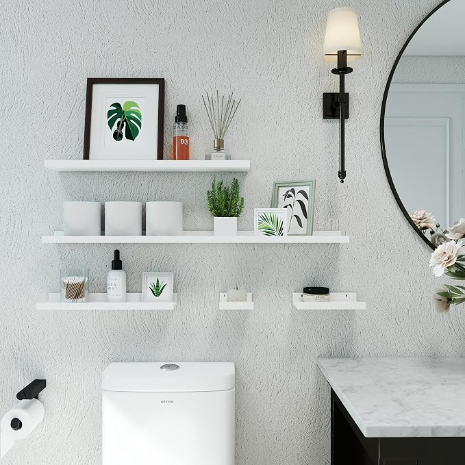 White Floating Shelves for Wall Decor, 48 in Shelf - Image 4
