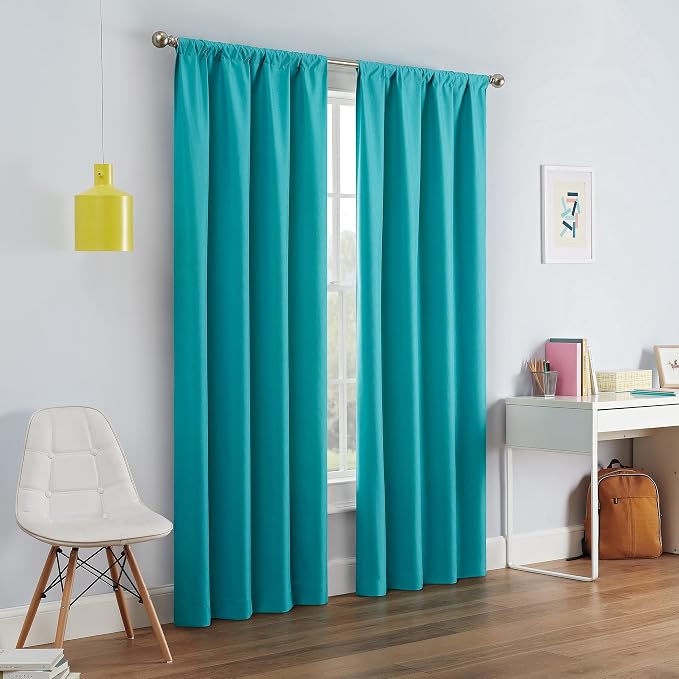 ECLIPSE Kendall Modern Blackout Thermal Rod Pocket Window Curtain by EclipseCurtains