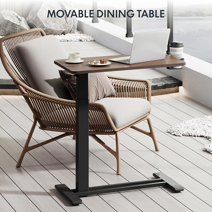 FLEXISPOT H7 28" Pneumatic Height-Adjustable Overbed Table - Image 9