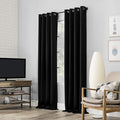 Sun Zero Nordic 2-pack Theater Grade Extreme 100% Blackout Grommet Curtain by SunZero%E2%84%A2
