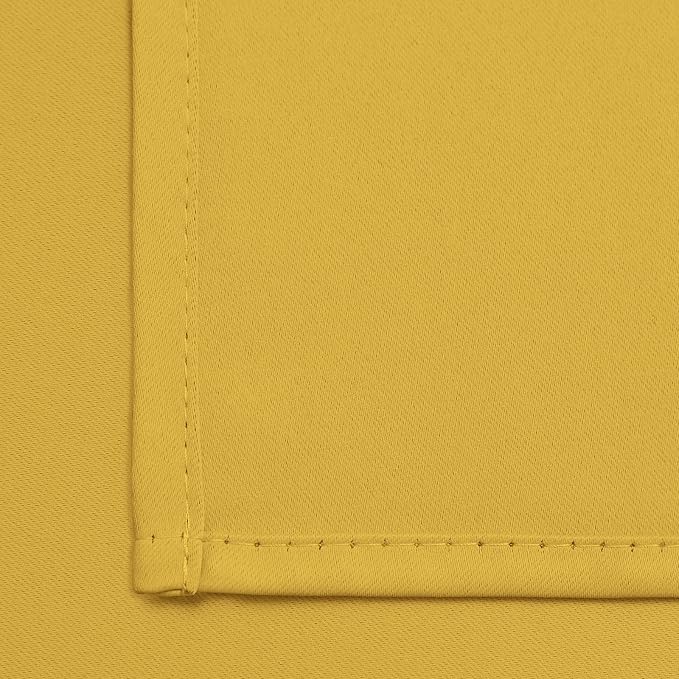 Yakamok Blackout Curtains 38x54 inch Mustard Yellow Thermal Drapes-Bedroom | 2 - Image 5
