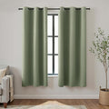 Dark Sage Green Blackout Curtains 63 Inch Length by KOUFALL