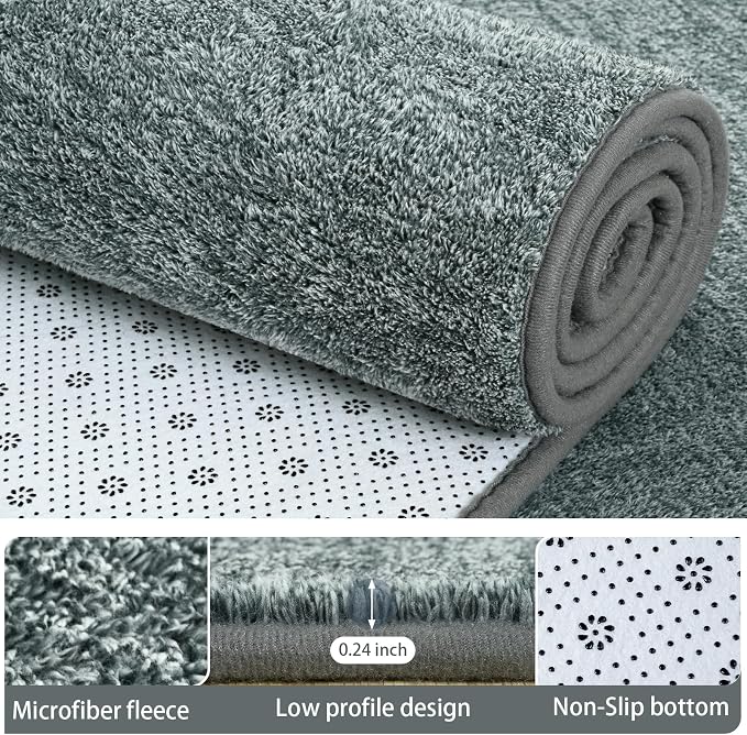 5x7 Area Rugs for Living Room Non Slip Bedroom Rug, Minimalist Washable Indoor - Image 2