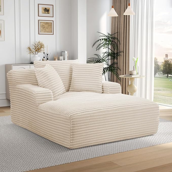 Oversized Chaise Lounge Chair Indoor, Comfy Fluffy Cloud Couch, Modern Deep - Image 9