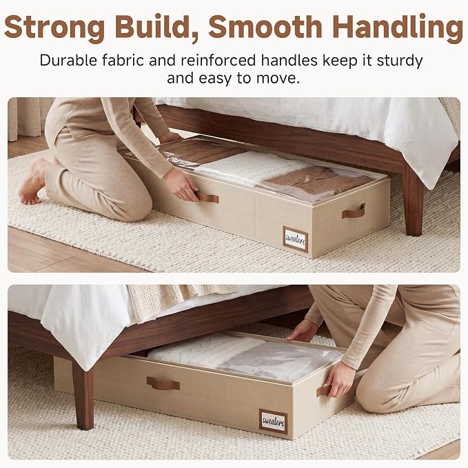StorageWorks 7 Inch Low Profile Under Bed Storage Containers - Image 4