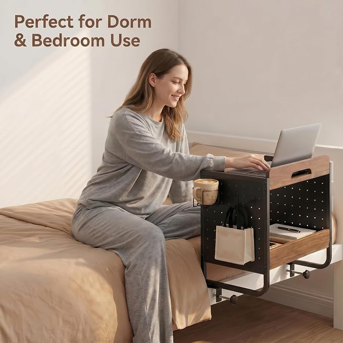 Bedside Shelf for Dorm Room Bunk Bed 2-Tier Clip-On Nightstand | - Image 4