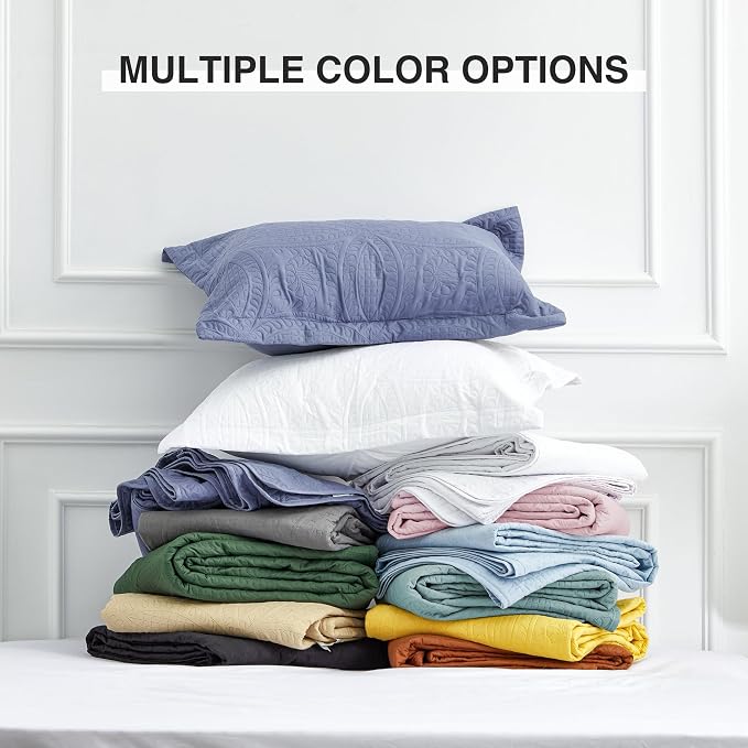 Love's cabin King Size Quilt Set White Bedspreads - Image 7