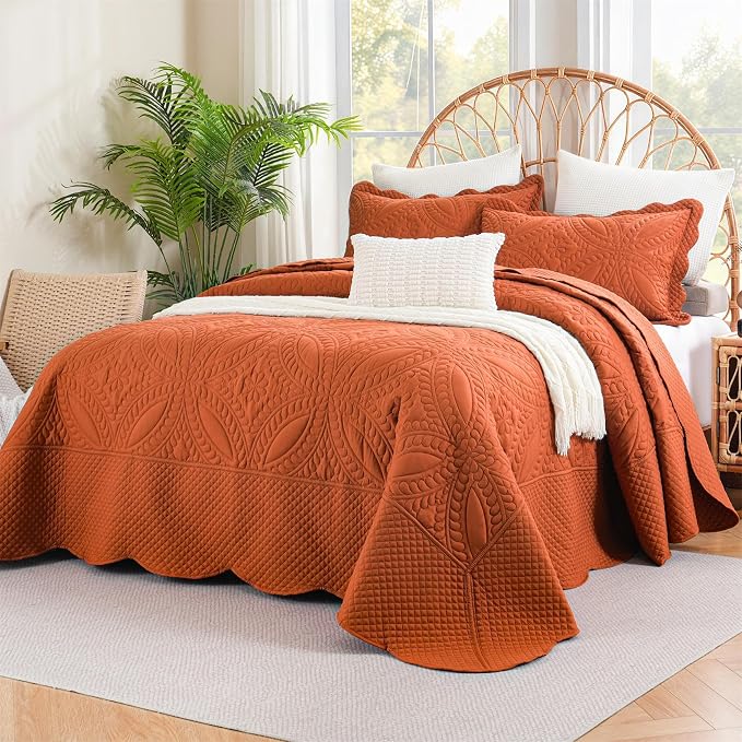 Cmfshape Oversize King Size Bedspread 120"x120", 3 Piece California King Quilt - Image 3