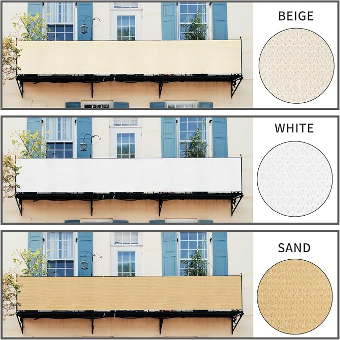 LOVE STORY 2.5' x 10' Balcony Privacy Screen Cover - Image 6