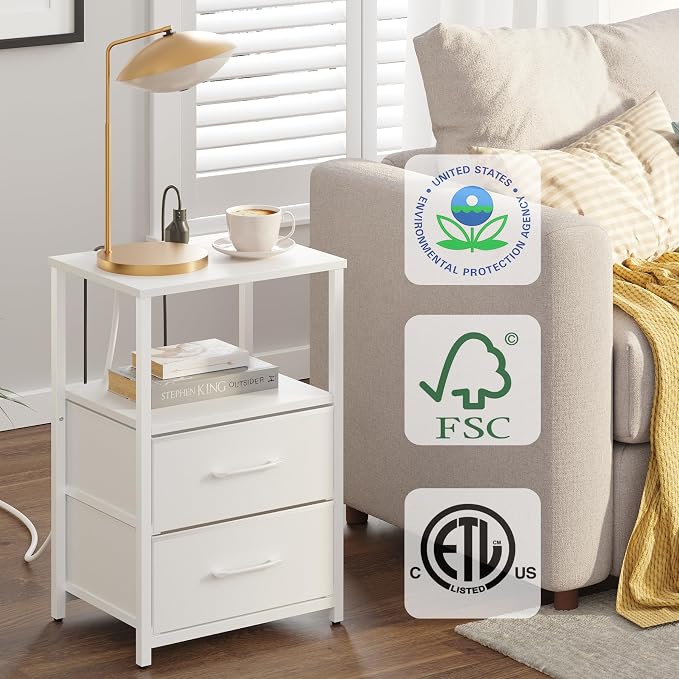 TUTOTAK Nightstands Set of 2, End Table - Image 4