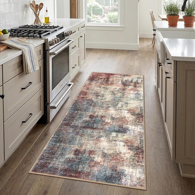 Abstract Runner Rug 3x6 Ft Washable Runners - Image 3