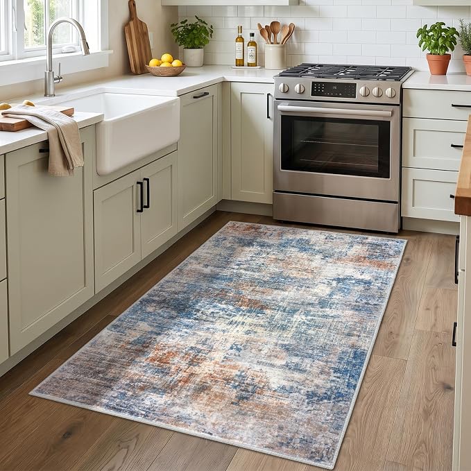 Abstract Area Rug 3x4 Ft Washable Rugs - Image 3