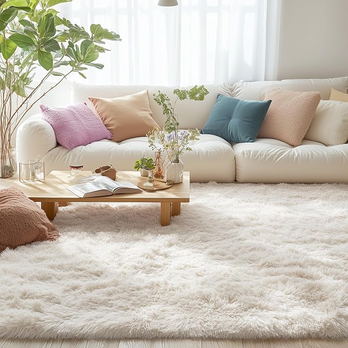 OLANLY 4x7 Area Rugs for Living Room Bedroom, Machine Washable Soft Fluffy - Image 6