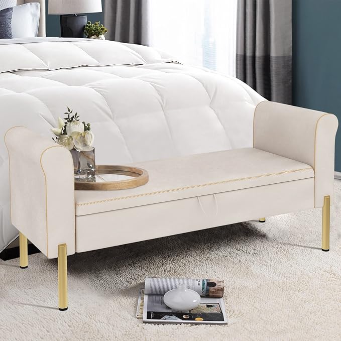 Alunaune Upholstered Storage Bench - Image 7