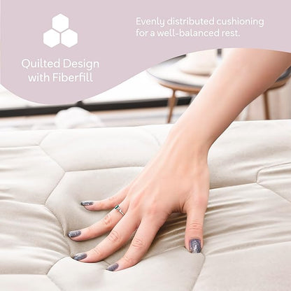 Hearth & Harbor 2 Pack Twin Size Quilted Fitted Mattress Pad Cover, 100% Waterproof Mattress Protectors, Deep Pocket Fitted Mattress Cover 8" - 21" (39" x 75", Beige Cream)