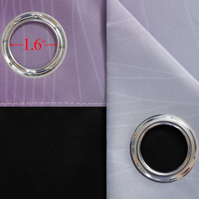 Purple and Gray Ombre Blackout Curtains - Image 7