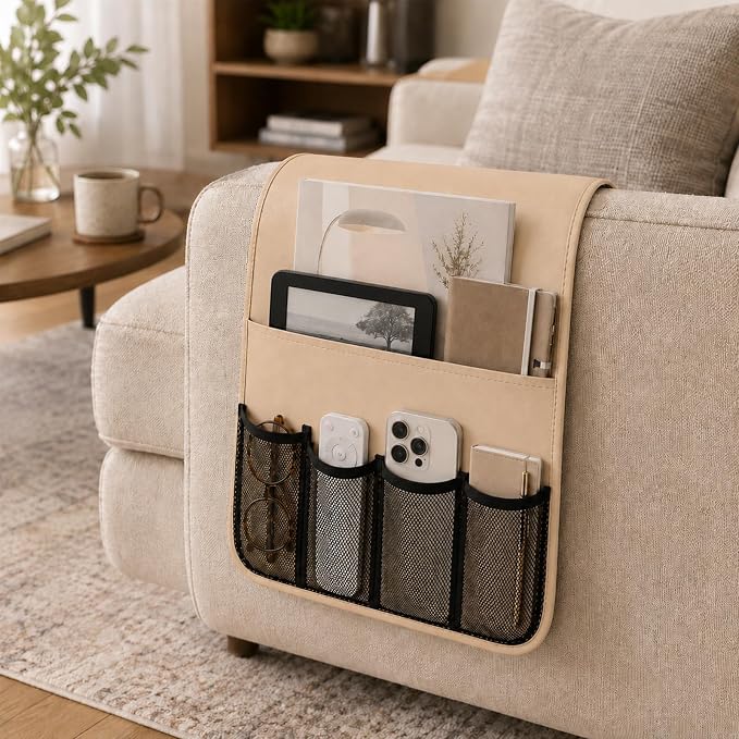 Armchair Caddy for Couch Remote Control Holder Recliner Armrest Organizer Non - Image 6