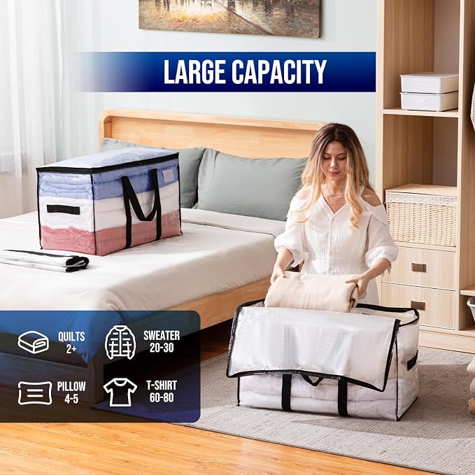 TAILI 6 Pack Clear Extra Large Moving Bags, Storage Bag - Image 4