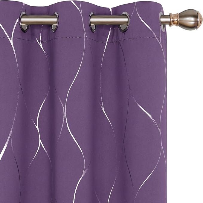 Deconovo Curtains for Living Room, Pattern Blackout Curtains 84 Inches Long | by Unknown