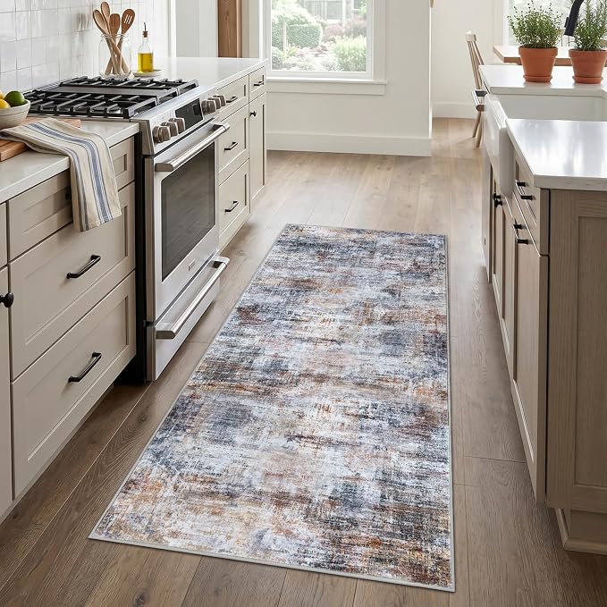 Abstract Runner Rug 3x6 Ft Washable Runners - Image 2