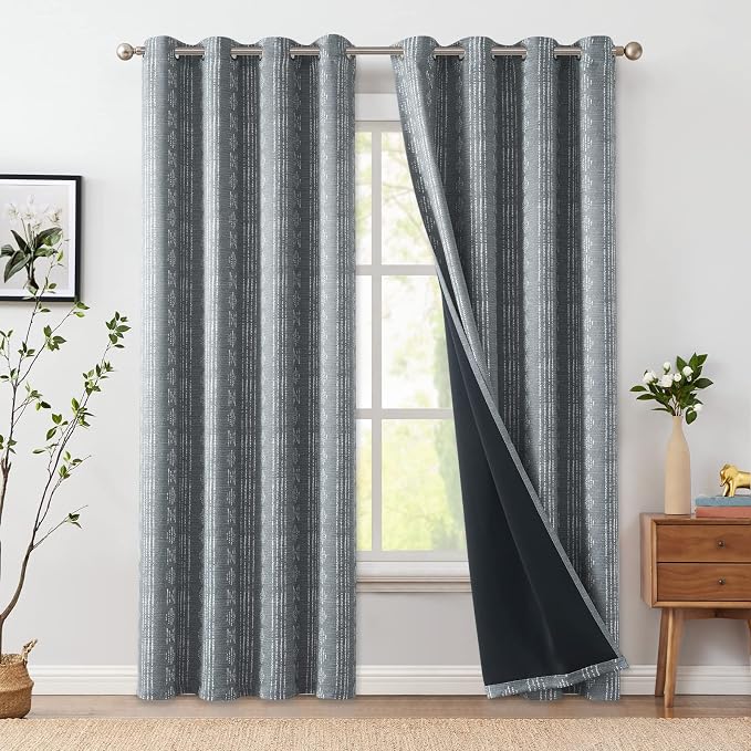 jinchan Boho Blackout Curtains 96 Inches Long by JINCHAN