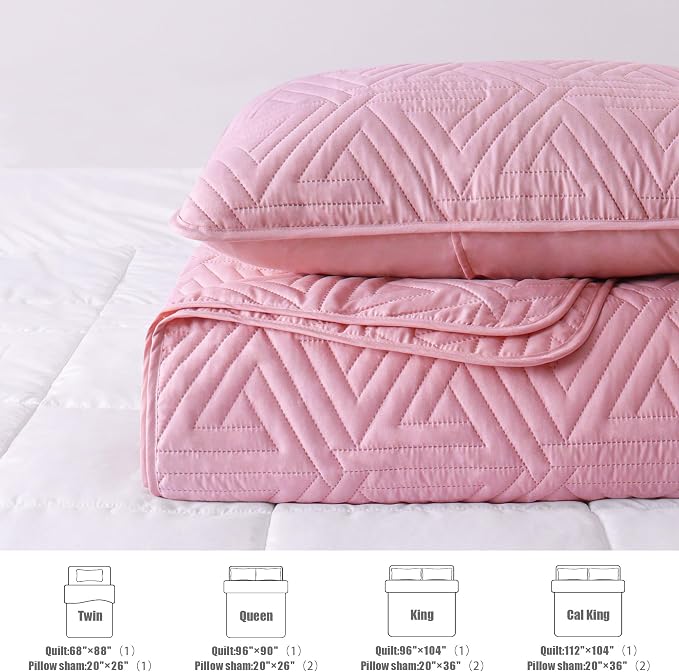 Whale Flotilla Soft Geometric King Quilt Set - Image 5