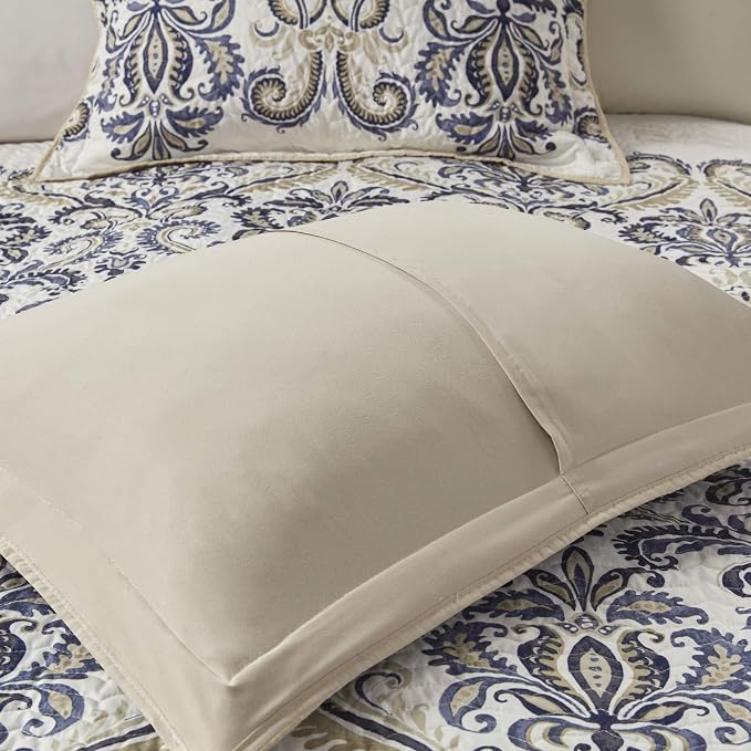 Madison Park Quilt Traditional Damask Design All Season, Lightweight Coverlet - Image 12
