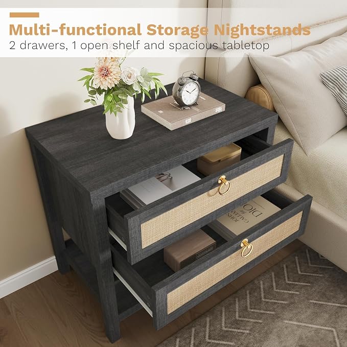 Eclatara Large Rattan Night Stand - Image 4