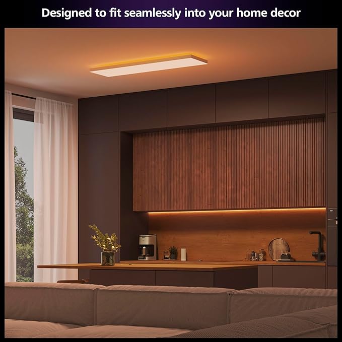 Philips Hue Datura Smart Ceiling Panel (Rectangular 11.81in x 47.24in) White & Color Light, Bluetooth Compatible,Voice Control with Alexa, Apple Home & Google Assistant