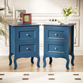 Bonnlo Blue Nightstand Set of 2, Kids Room, Living Room, 15.75" W x 11.8" D x by Bonnlo