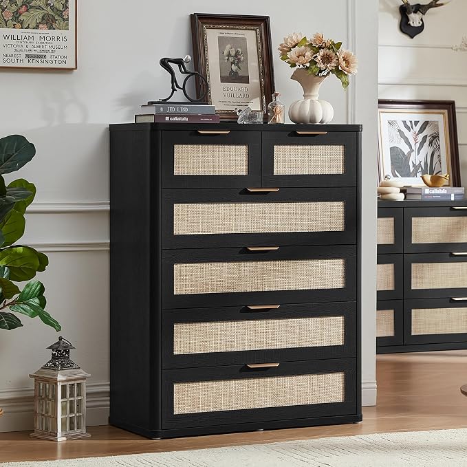 LEYAOYAO Rattan Dresser for Bedroom - Image 7