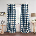 Grainger Rod Pocket Back Tab Window Curtain Panel, Indigo by ElreneHomeFashions