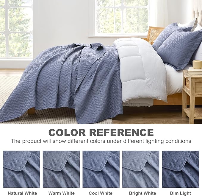Hansleep Greyish Blue Quilt King Size - Image 6