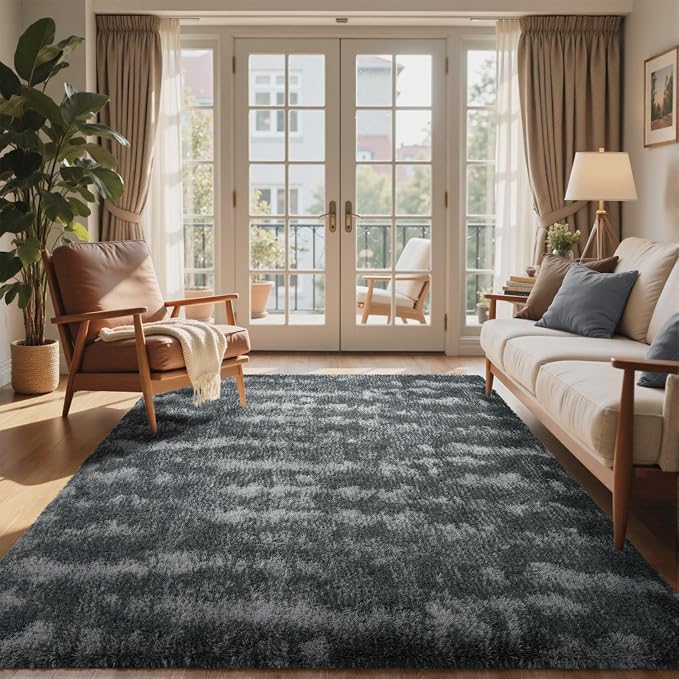 Shag Rugs for Bedroom Living Room, Tie-Dyed Ultra Soft Fluffy Furry Area Rugs by Cuzwlovita