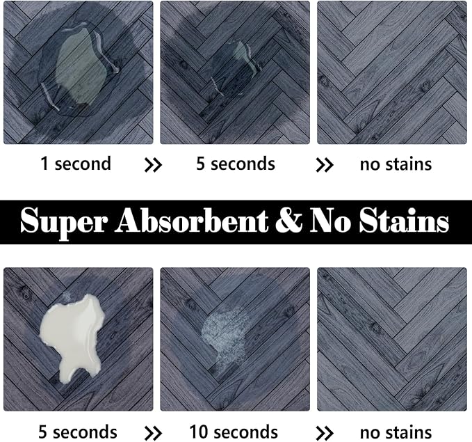 Dog Food Mats for Floors Absorbent, Pet Cat Food Mat - Quick Dry Dog Bowl Mats for Food and Water, Eco-Friendly Boho Pet Supplies