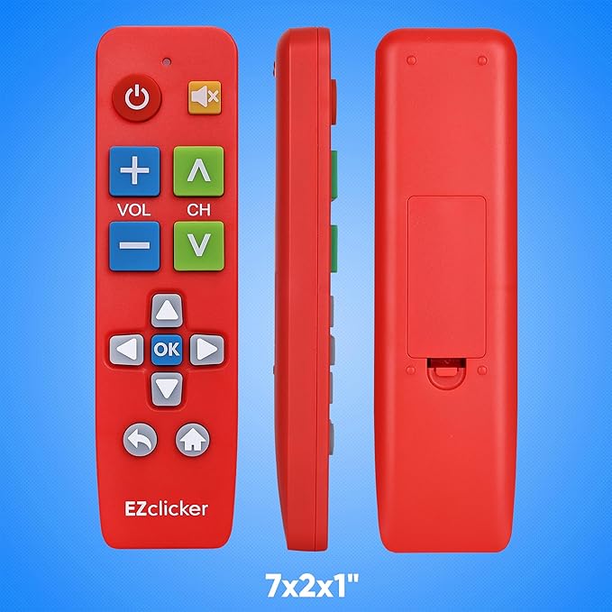 Samsung Replacement TV Remote Compatible with Samsung TV's ONLY (Red) Big Button TV Remote Control, Simplified and Easy to Use (2xAAA Batteries not Included)