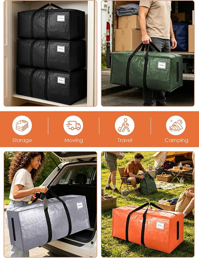 SWEET DOLPHIN 12 Pack 200LB Heavy-Duty Moving Bags - Image 6