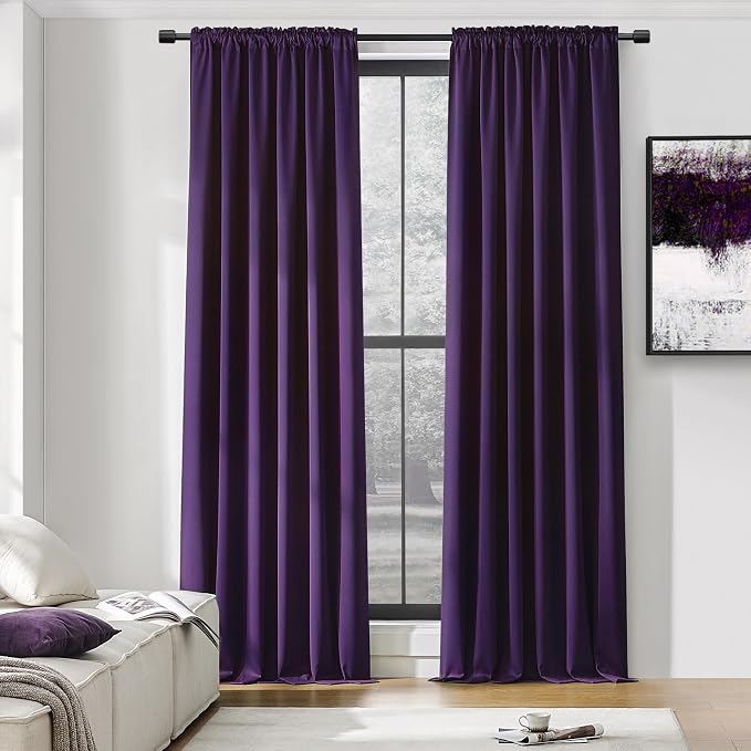 Room Darkening Window Curtain Panels by DONREN