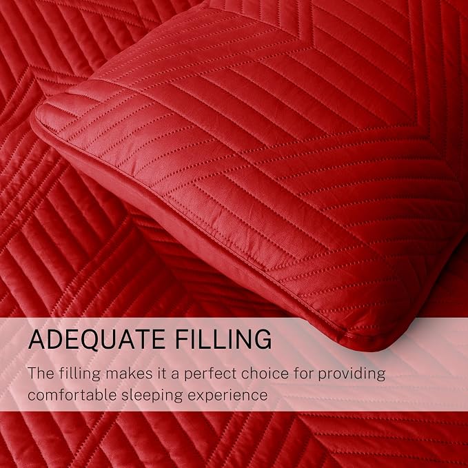 Exclusivo Mezcla Ultrasonic Full Queen Quilt Bedding Set, Soft Microfiber - Image 6