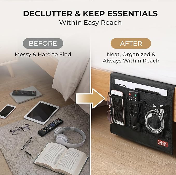 HAKACC Bedside Caddy, Remote Holder - Image 2