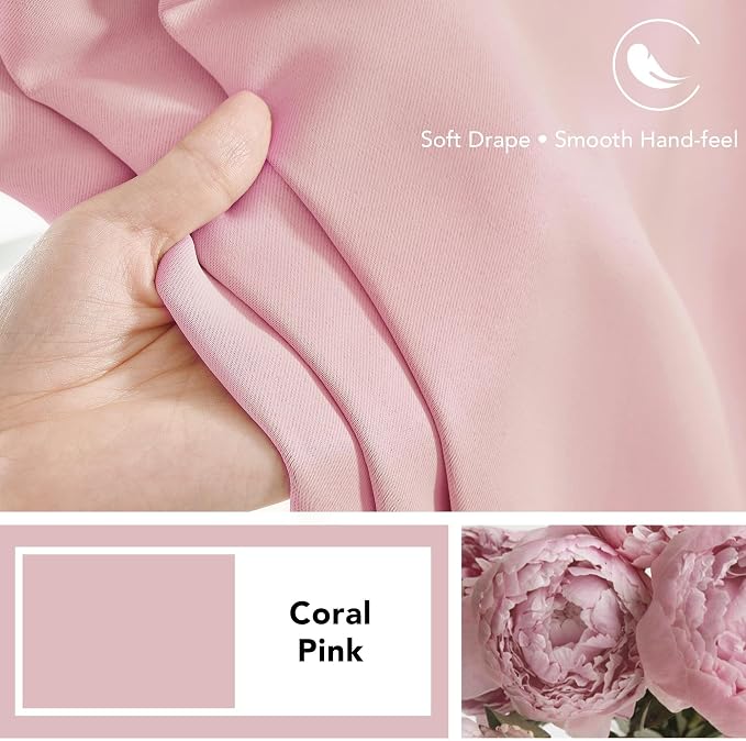 Deconovo Blackout Curtains for Bedroom 108 Inches Long | Back Tab and Rod - Image 4