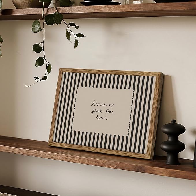Framed Vintage Inspirational Wall Art, Minimalist There is No Place Like Home - Image 2